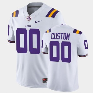 Custom LSU #00 Game College Football Men Jersey - White 578138-248
