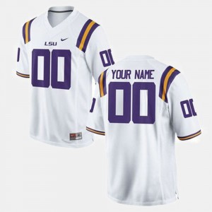 Custom Fighting Tigers Mens College Football #00 Jersey - White 312612-993