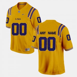Custom Fighting Tigers #00 Men's College Limited Football Jersey - Gold 910161-674