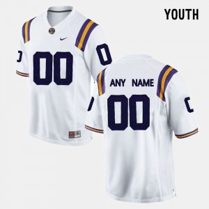 Custom Tigers College Limited Football Youth #00 Jersey - White 205663-654