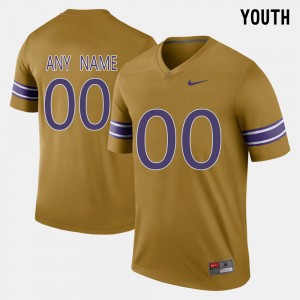 Custom LSU Youth Throwback #00 Jersey - Gridiron Gold 850672-494