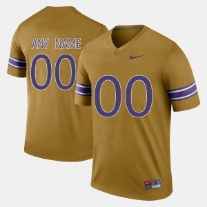 Custom LSU Men #00 Throwback Jersey - Gridiron Gold 227152-586