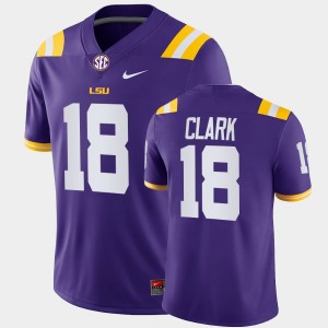 Damone Clark LSU #18 Game Men's College Football Jersey - Purple 968897-670