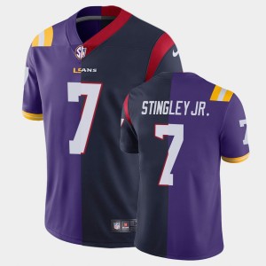 Derek Stingley Jr. Louisiana State Tigers Split Limited 2022 NFL Draft Men's #7 Jersey - Purple Black 814145-573
