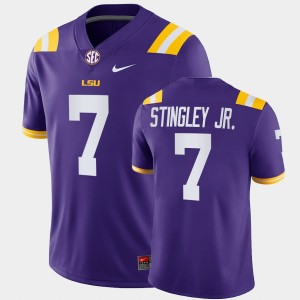 Derek Stingley Jr. LSU #7 College Football Men Jersey - Purple 126627-641