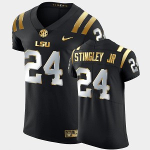 Derek Stingley Jr. Louisiana State Tigers Golden Edition #24 Elite Football Men's Jersey - Black 349454-204
