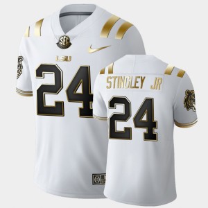 Derek Stingley Jr. Fighting Tigers Limited Football Golden Edition Mens #24 Jersey - White 602571-520