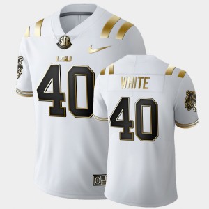 Devin White Louisiana State Tigers Golden Edition Limited Men #40 Jersey - White 244926-795