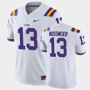 Garrett Nussmeier Tiger Nation Men #13 Game Jersey - White 202290-432