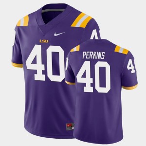 Harold Perkins Fighting Tigers Men's Game #40 Jersey - Purple 220418-648