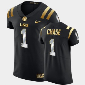 Ja'Marr Chase LSU #1 Elite Mens Golden Edition Jersey - Black 703300-509