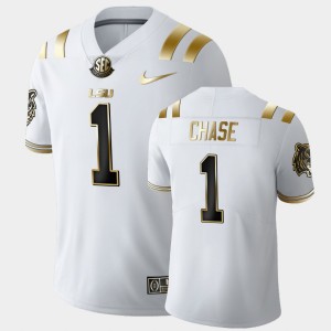 Ja'Marr Chase Tiger Nation Limited Football Men's #1 Golden Edition Jersey - White 898972-981