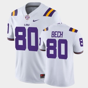 Jack Bech Louisiana State Tigers Mens Game #80 College Football Jersey - White 633534-399