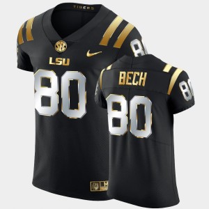 Jack Bech Fighting Tigers Elite Football #80 Golden Edition Mens Jersey - Black 185352-179