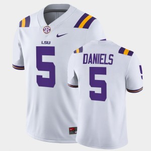 Jayden Daniels Tiger Nation Mens 2022 Trade #5 College Football Jersey - White 398855-527