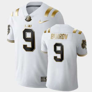 Joe Burrow LSU Tigers Men Limited Football #9 Golden Edition Jersey - White 129702-516