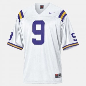 Jordan Jefferson Fighting Tigers Men #9 College Football Jersey - White 851485-127