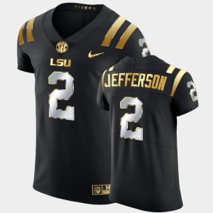 Justin Jefferson LSU Golden Edition #2 Elite Mens Jersey - Black 780429-922