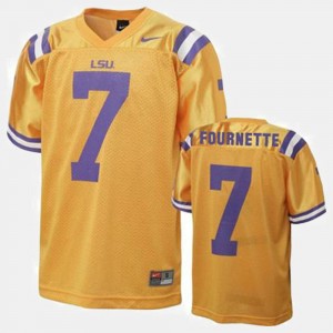 Leonard Fournette Tigers College Football Men #7 Jersey - Gold 889285-356
