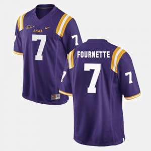 Leonard Fournette Geaux Tigers College Football Men's #7 Jersey - Purple 331428-643