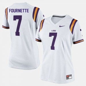 Leonard Fournette Louisiana State Tigers Women #7 College Football Jersey - White 111118-732