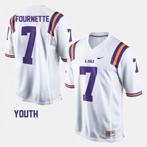 Leonard Fournette Geaux Tigers Youth #7 College Football Jersey - White 902608-312