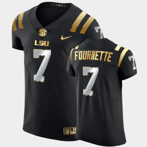 Leonard Fournette Geaux Tigers Mens #7 Golden Edition Elite Jersey - Black 679728-809