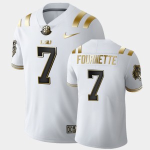 Leonard Fournette Tigers Mens #7 Limited Golden Edition Jersey - White 259169-827