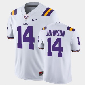 Max Johnson Tiger Nation #14 Men's College Football Game Jersey - White 748680-613