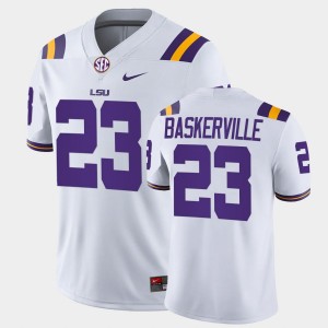 Micah Baskerville Fighting Tigers College Football #23 Men's Game Jersey - White 916503-575