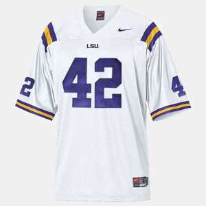 Michael Ford LSU #42 Men College Football Jersey - White 662114-558