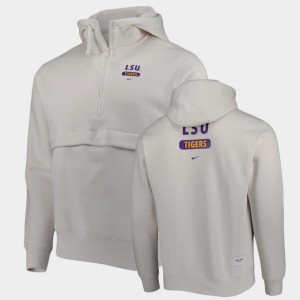 Louisiana State Tigers Stack Club Half-Zip Mens Hoodie - Natural 882551-525