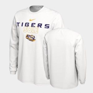 Geaux Tigers On Court Men's Long Sleeve T-Shirt - White 126025-102