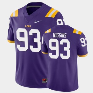 Quency Wiggins Fighting Tigers #93 Mens Game Jersey - Purple 593662-544