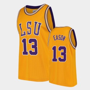 Tari Eason Fighting Tigers College Basketball Men's 2021 transfer #13 Jersey - Gold 839561-343