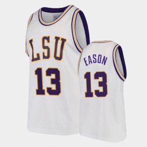 Tari Eason Fighting Tigers #13 Men's 2021 transfer College Basketball Jersey - White 705812-436