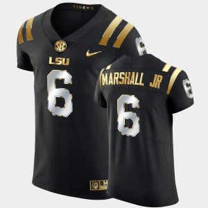 Terrace Marshall Jr. Louisiana State Tigers Elite #6 Men's Golden Edition Jersey - Black 569845-593