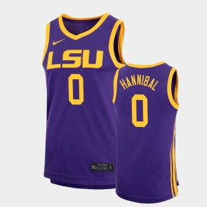 Trae Hannibal LSU Replica Men's Basketball #0 Jersey - Purple 213921-349
