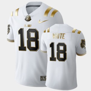 Tre'Davious White Fighting Tigers #18 Limited Golden Edition Men Jersey - White 389471-530