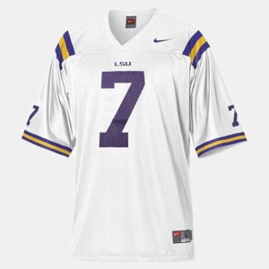 Tyrann Mathieu LSU Youth College Football #7 Jersey - White 136302-809