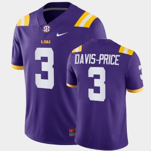 Tyrion Davis-Price Louisiana State Tigers Game #3 College Football Men's Jersey - Purple 157589-141