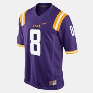 Zach Mettenberger Geaux Tigers College Football #8 Men's Jersey - Purple 447723-164