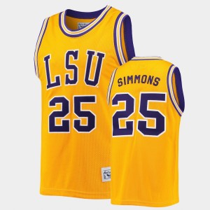 Ben Simmons Geaux Tigers Commemorative Classic #25 Mens Commemorative Basketball Jersey - Gold 359375-363