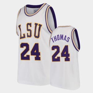 Cameron Thomas Louisiana State Tigers #24 College Basketball Men 2021 NBA Top Draft Jersey - White 927947-597