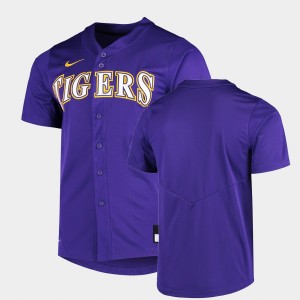 Custom Fighting Tigers Men Vapor Untouchable Elite Replica College Baseball Jersey - Purple 445344-700