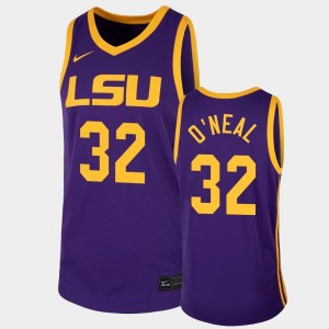 Shareef O'Neal LSU 2020-21 Replica Mens #32 College Basketball Jersey - Purple 248101-354