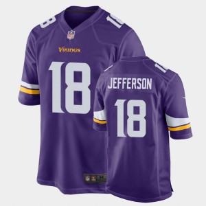 Justin Jefferson LSU Tigers #18 Game 2020 NFL Draft Men Jersey - Purple 375248-424