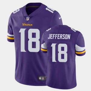 Justin Jefferson Tigers #18 2020 NFL Draft Mens Vapor Limited Jersey - Purple 998418-878