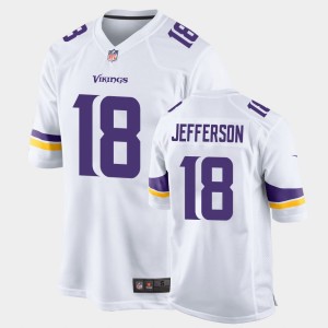 Justin Jefferson Geaux Tigers #18 Game 2020 NFL Draft Men Jersey - White 131616-464