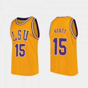 Aundre Hyatt Louisiana State Tigers Men's College Basketball Replica #15 Jersey - Gold 186350-181